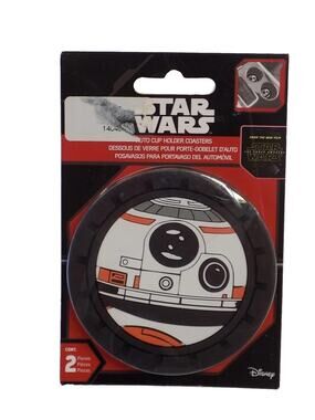 Star Wars Plasticolor Auto Cup Holder Coasters for Car Truck SUV 2-Pieces NEW